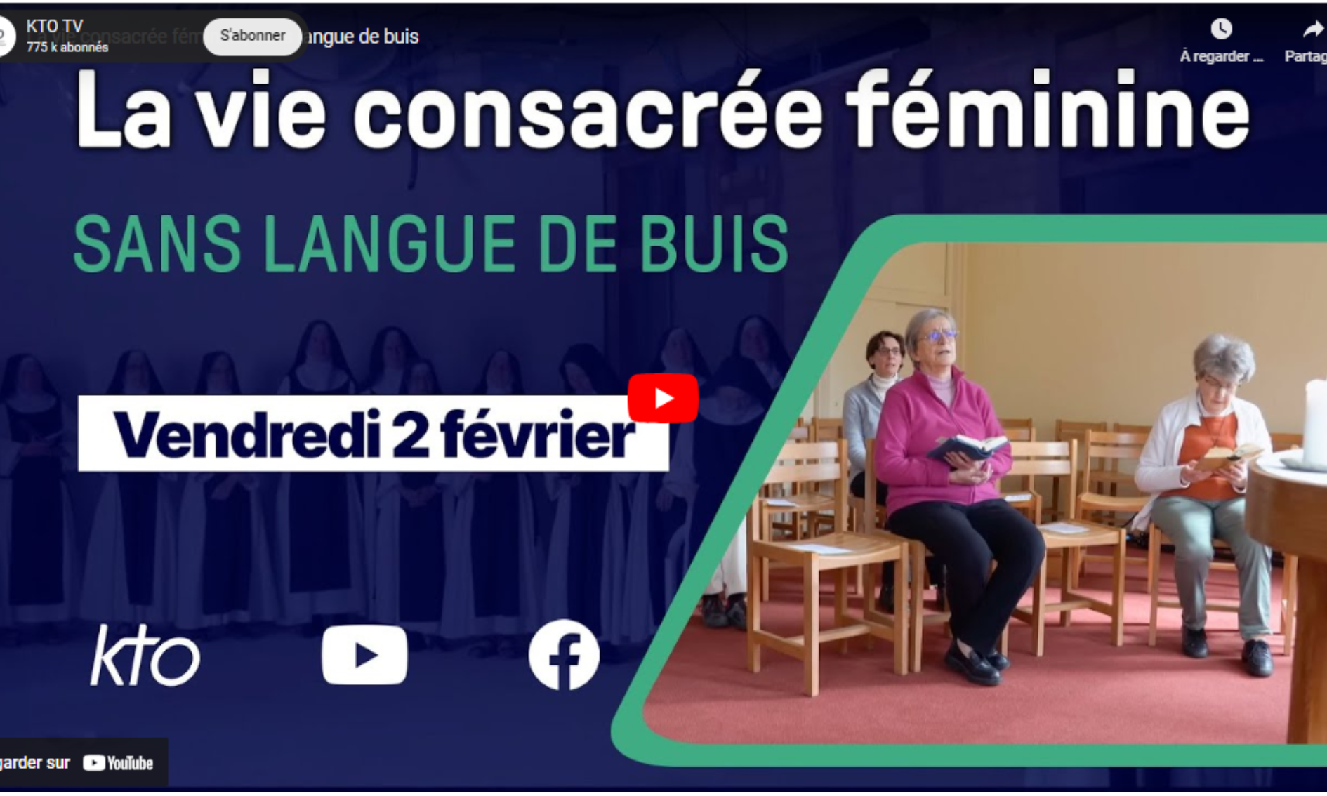 2 février, fête de la vie consacrée - Jeunes et Vocations
